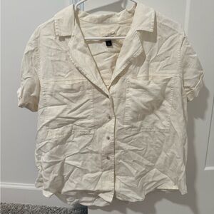 Universal Thread Cream Button Down Shirt